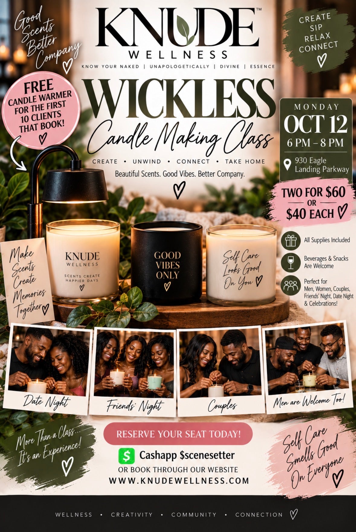 WICKLESS CANDLE MAKING CLASS