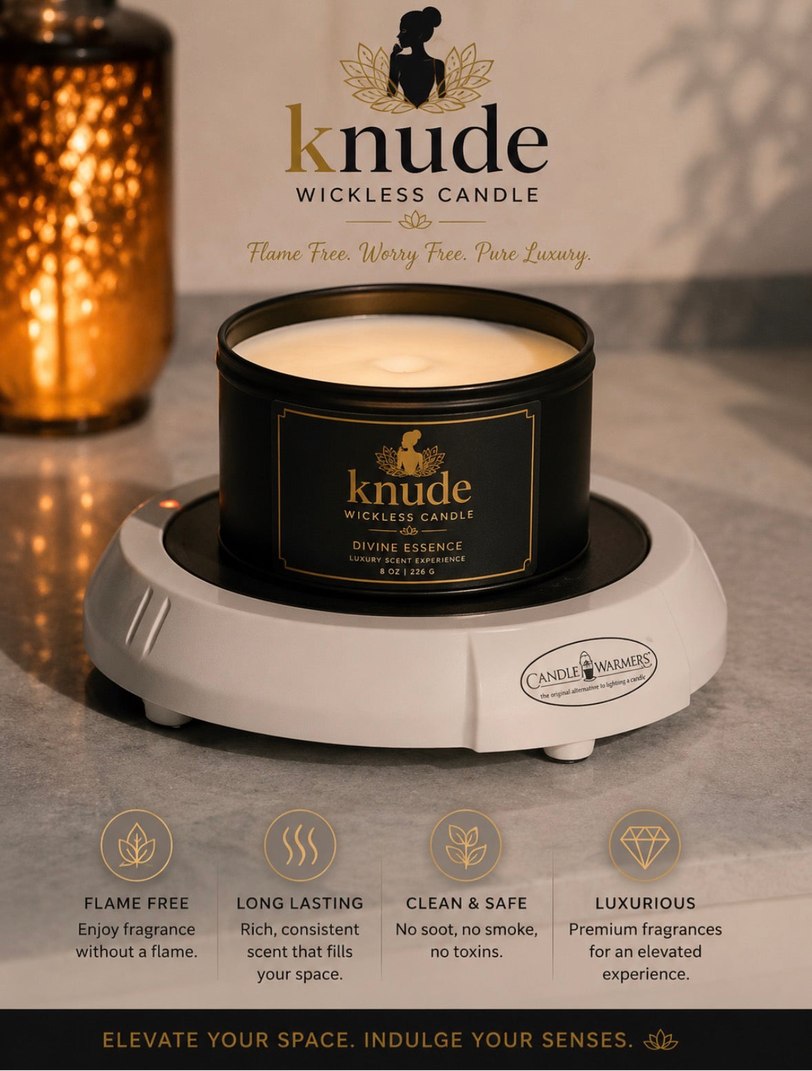 KNUDE Wickless Candle