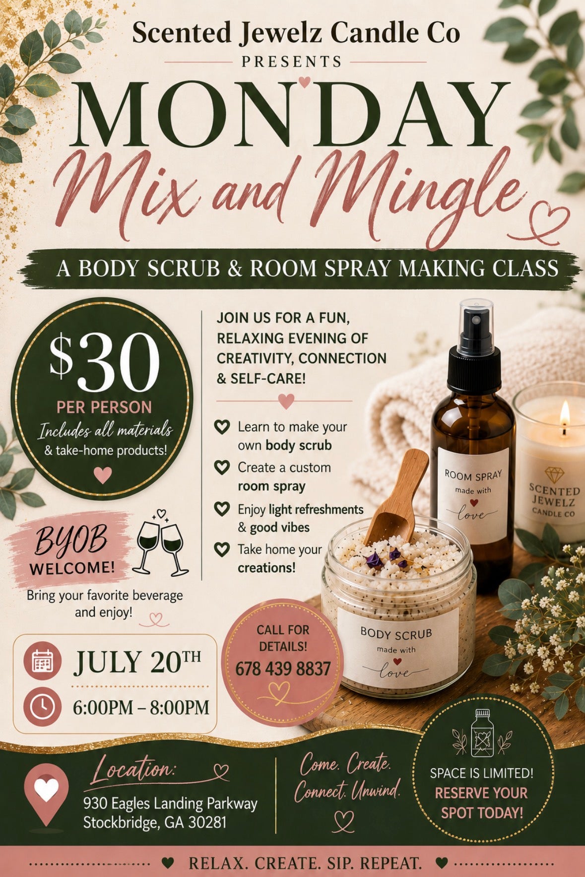 Body Scrub Making Class “Mix & Mingle”